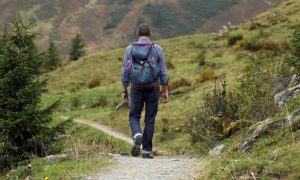 a man walking