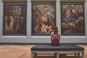 visiting a museum