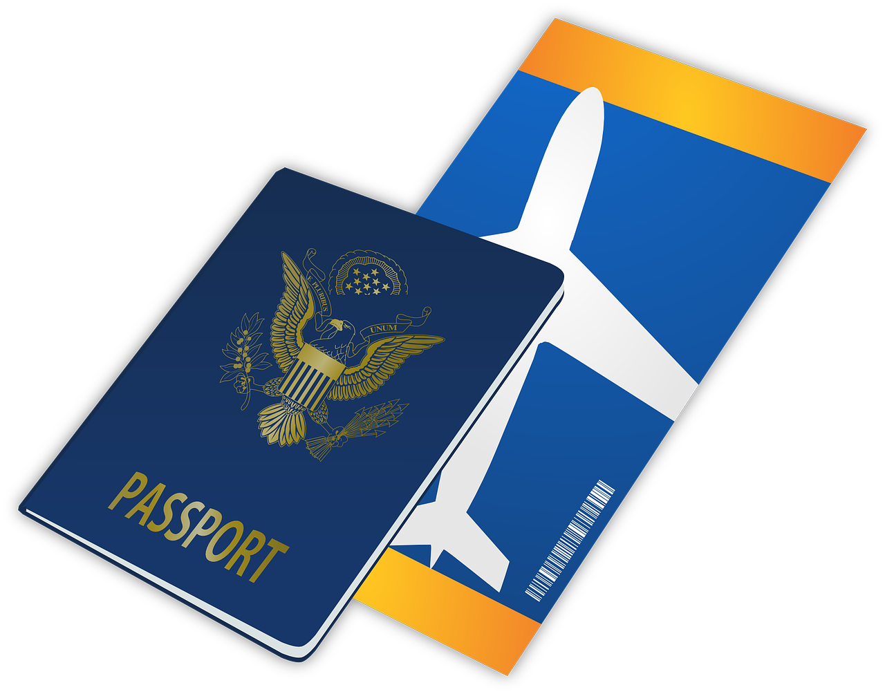 passport and ticket