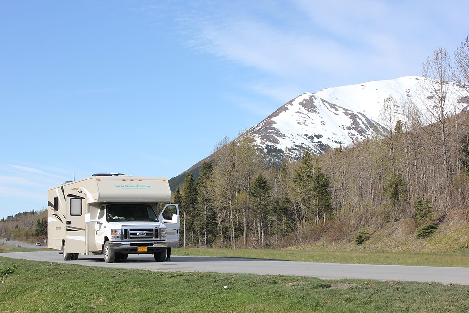 motorhome on open road